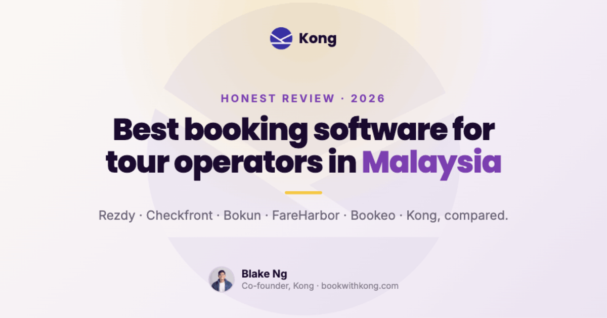 Best booking software for tour operators in Malaysia 2026