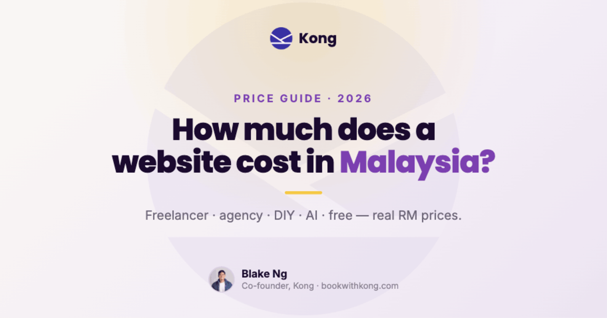 How much does a website cost in Malaysia 2026