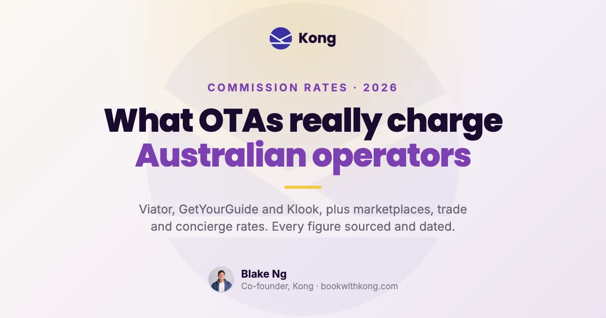 Chart of commission rates charged by OTAs and resellers to Australian tour operators